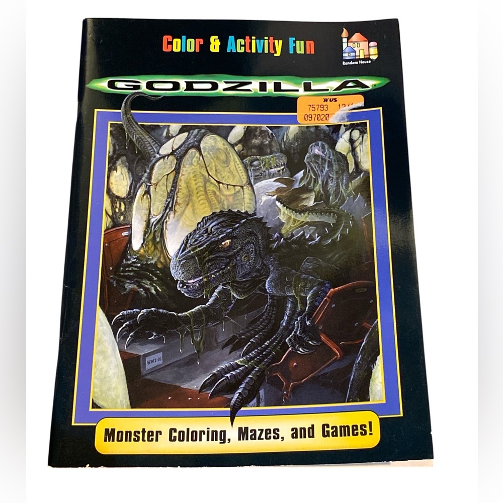 VINTAGE 1998 Godzilla Color & Activity Book